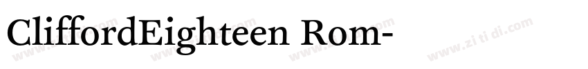 CliffordEighteen Rom字体转换